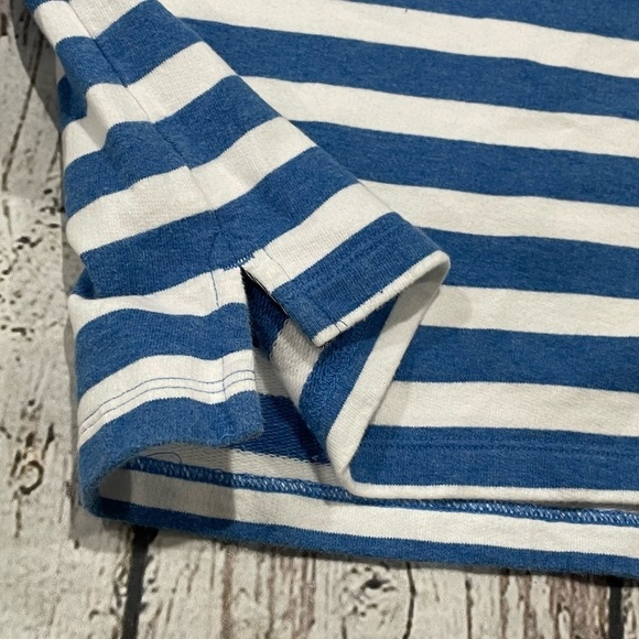 LL Bean Blue and White Nautical Look Pullover Long Sleeve Shirt - Picture 5 of 6